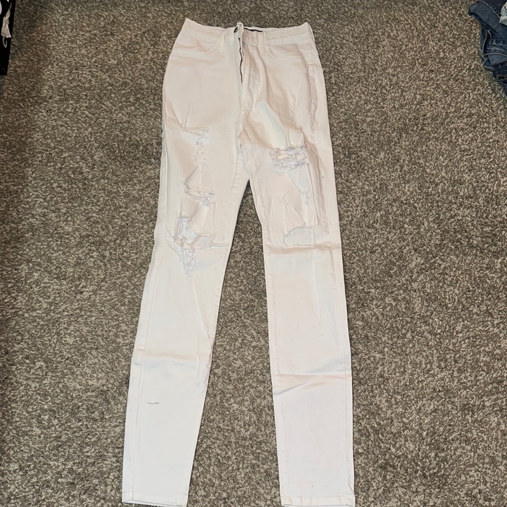 Fashion Nova white skinny jeans